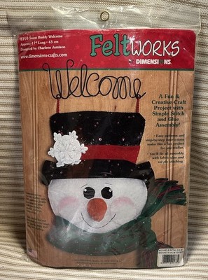 Dimensions Feltworks 17  Snow Buddy Welcome Felt & Sequin Craft Kit #8110
