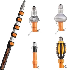5-24 Ft Telescopic Light Bulb Changer for High Ceilings // Light Bulb Remover To