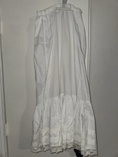 Vintage 80s Scott McClintock White Lace Ruffle Maxi Skirt - Cottagecore/Coquette