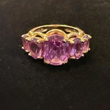 Vintage Amethyst Ring - Vermeil - Size 6