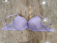 New NATORI 730023 Light Purple Feathers Contour Plunge Bra size 36DDD 