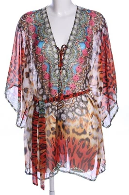 Tunique-blouse Dames Blouse rouge-blanc-orange clair style mode des rues - Photo 1/4