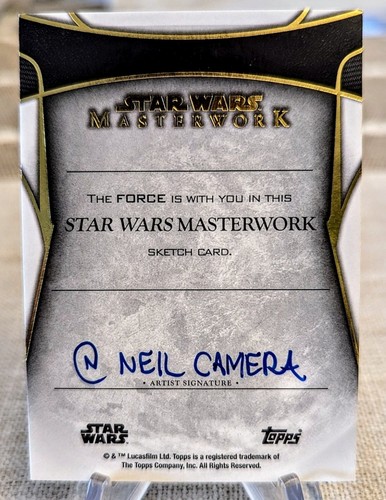 2024 Topps Star Wars Masterwork Lando Calrissian By Neil Camera Sketch Autograph - Picture 2 of 2