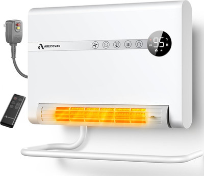 1500W Wall Heater with ALCI Plug, Oscillating Space Heater for Home & Office