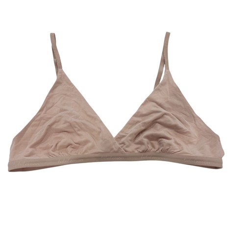 Lululemon Simply Strappy Bralette Light Pink Modal Triangle Bra Wireless LARGE
