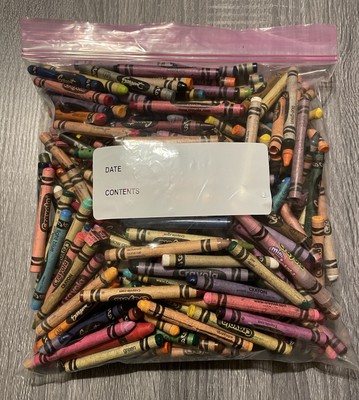 Crayon Lot Broken Whole Used 3.4 lbs for Bulk Crafts Art Melting Mixed Brands