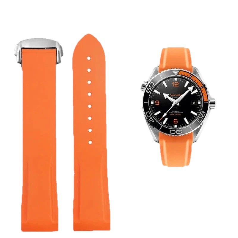 FKM Rubber Watch Strap 20mm 21mm 22mm Quick Release Fit For Luxury Omega Models image 10