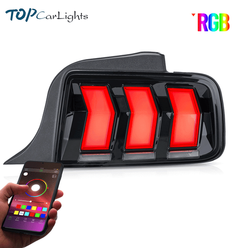 VLAND RGB LED Tail Lights For 2005-2009 Ford Mustang w/Start-up Animation - Picture 2 of 18