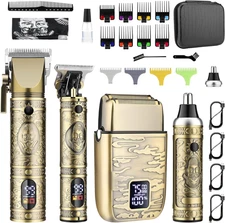 GSKY Hair Clippers for Men Professional, Beard Trimmer Kits & Sets, 740bronze