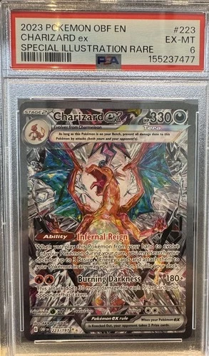 Obsidian Flames Charizard EX Special Illustration Rare Card PSA 10 Mint 223/197