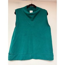 Varley DoubleSoft Sleeveless Sweatshirt Womens Medium Green Good Cowl Neck