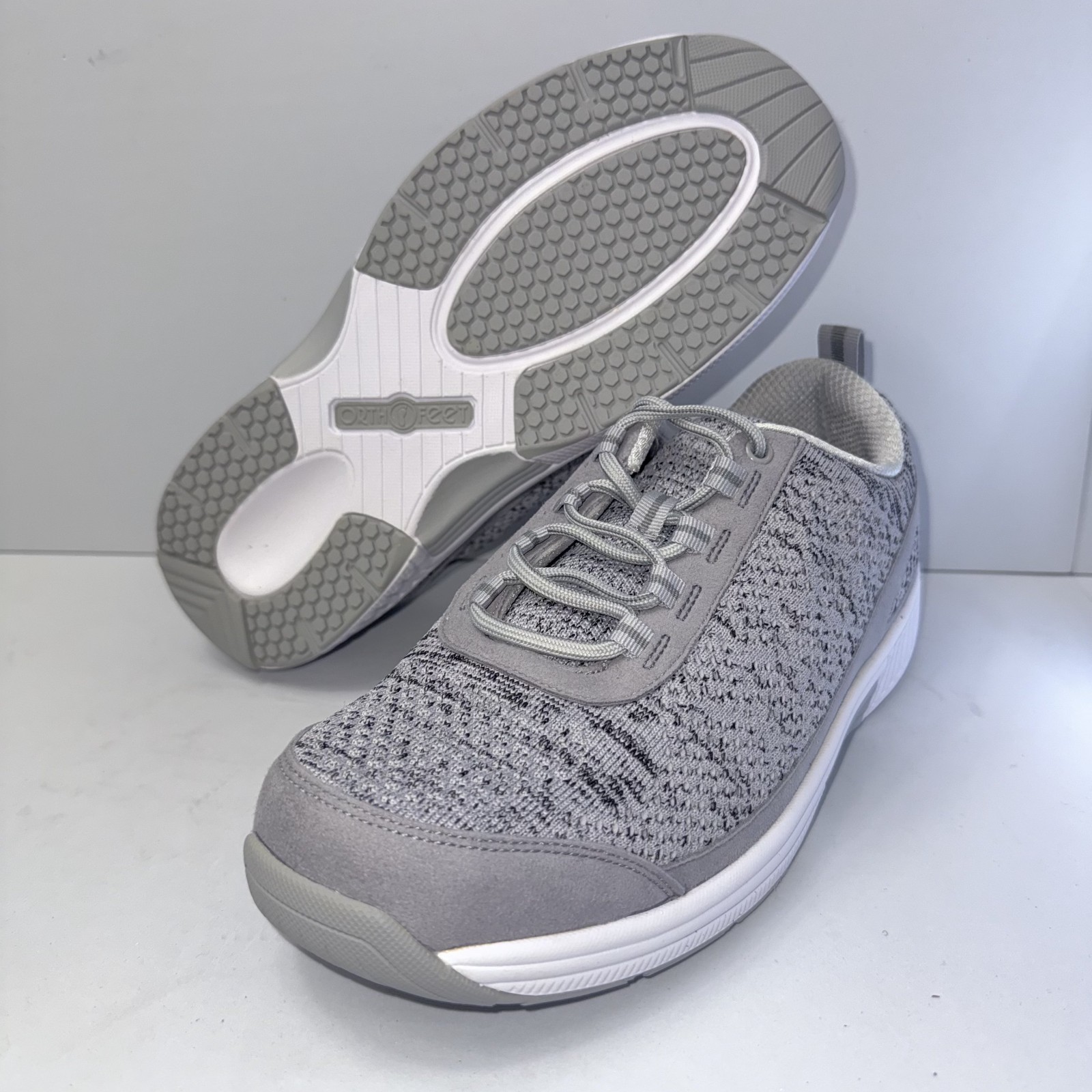 SAOLA Orthofeet 613 Lava scarpa da passeggio uomo taglia 9 5 grigio medio atletica diabetica NUOVA