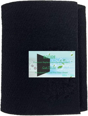 48 X 16 Inch Cut-To-Fit Activated Carbon Fabric Filter Sheet Charcoal Air Vent
