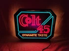Vintage COLT 45 Lighted Neon Sign  Liquor Dynamite Taste Bar 1985 Tested 14x16