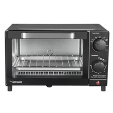 4-Slice Countertop Toaster Oven with 3 Settings, Includes Baking Rack
