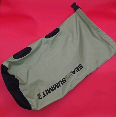 Sea To Summit Big River Waterproof Dry Bag 20L Green Lightweight W/Tie Downs EUC