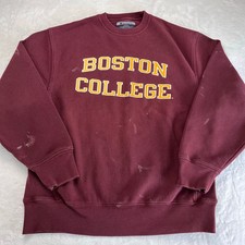 Champion Boston College reverse weave Crew Neck sweatshirt size Medium maroon  