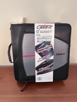 Case-it Mighty Zip Tab Binder 3" O-Ring with 5-Color Tabs Expanding File Folder - Image 1 of 4