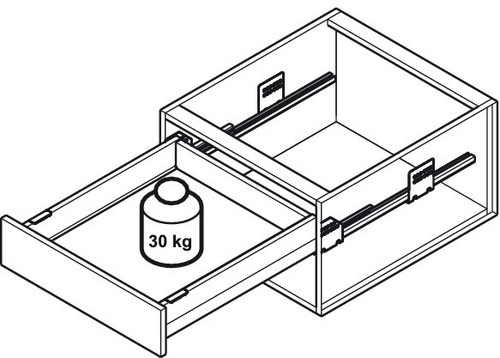HAFELE SPONDINE PER CASSETTI E CASSETTONI SOFT CLOSE CUCIN CABINA ARMADIO CM 50 - Picture 5 of 10