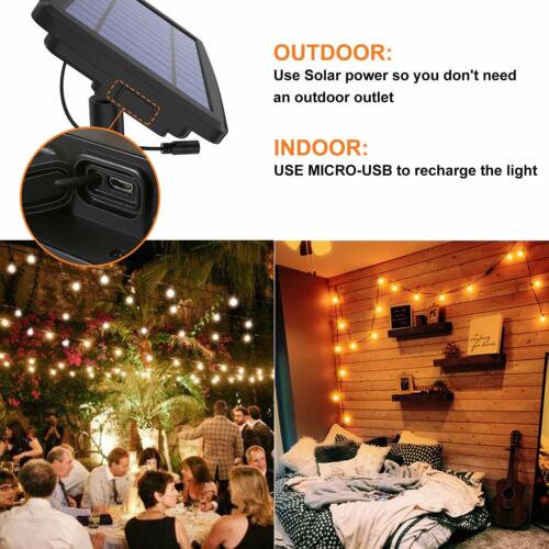 27FT Solar Outdoor String Light with 25 Lights For Patio Yard Garden Umbrella - Picture 7 of 9