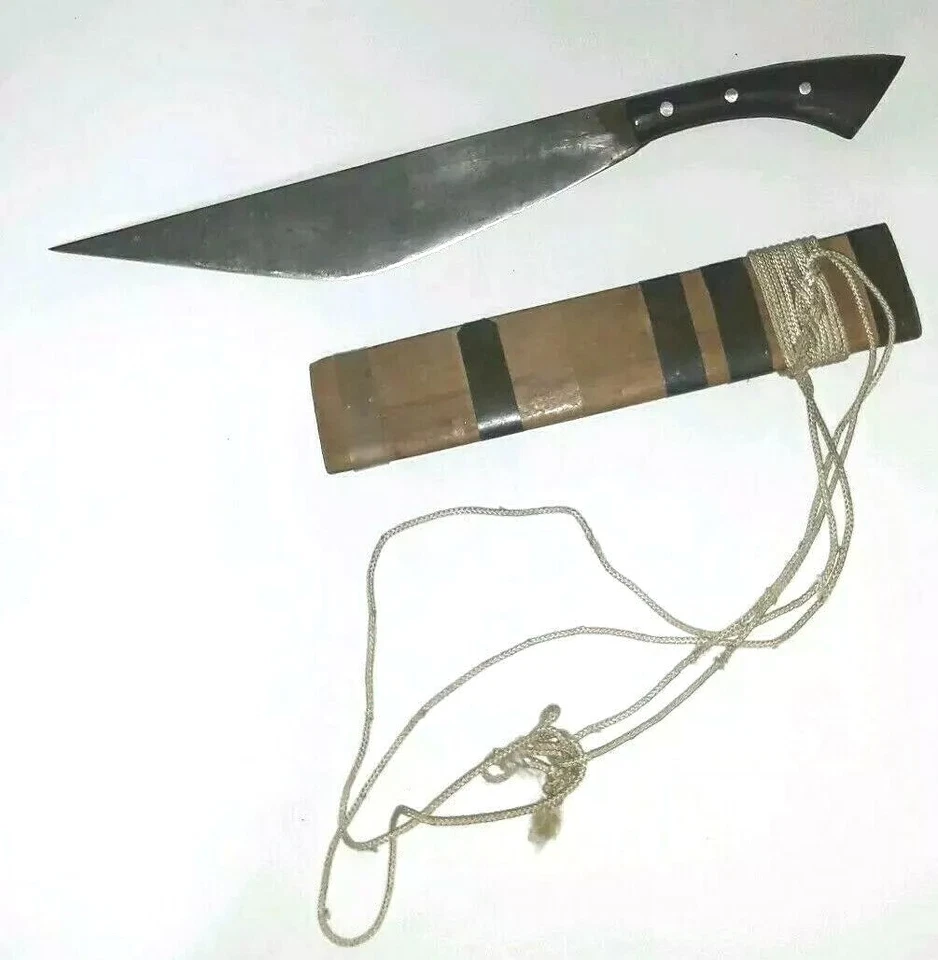 Daga Filipinas Cuchillo Antiguo Espada Filipina Funda Original Vaina Kali Foto 4 de 4