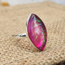 Australian Triplet Opal 925 Steling Silver Christmas Gift Ring Al Size AQ-4