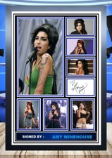 180) amy winehouse signed photograph framed unframed Music Memorabilia reprint