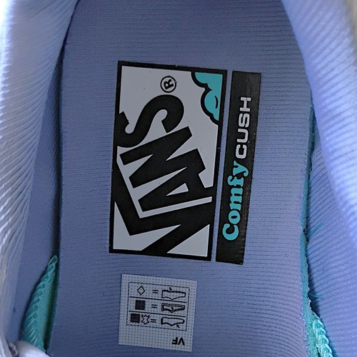 Vans Women's Lowland ComfyCush V New Varsity Sneaker in Sophisticated Dusty Blue - Picture 9 of 13