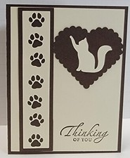 Handcrafted Card - Cat Sympathy - Thinking of You - So sorry for your loss