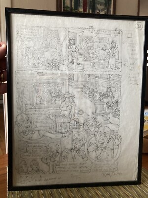 Kim Deitch Signed Original Art Pencil 11x14 Boulevard Of Broken Dreams Waldo