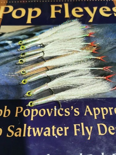 10x BASS 1/0 11CM Saltwater flies sandeel SUPER V TAIL surf candy lures fly NEW - 第 5/11 張圖片