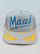Vintage Maui Hawaii USA Scrambled Eggs Trucker Hat Snapback Cap New NOS