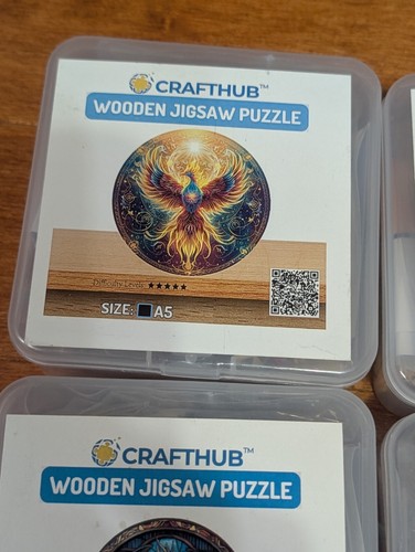 16 lot Crafthub Wooden Jigsaw Puzzle Size A5 New box2 - Picture 5 of 17
