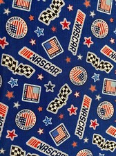 Nascar Racing Logo Badges, Cotton Fabric, Fat Quarter