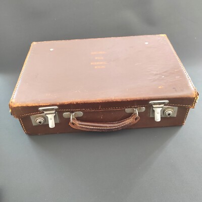 Vintage Leather Suitcase Small Made In England UK