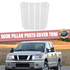 For 2004-2015 Nissan Titan Crew Cab Chrome Window Pillar Post Cover Trim Kit 6X