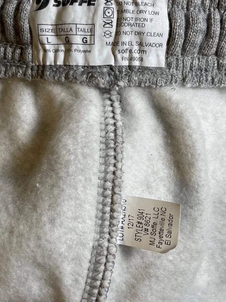 SOFFE Pantalones de Sudadera Oxford Gris Elástico Cordón Cintura Juvenil Talla L Regreso a la Escuela Foto 3 de 4