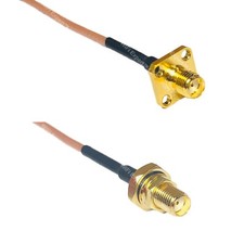 RG316 SMA FEMALE FLANGE to SMA Female O-Ring RF Cable Rapid-SHIP LOT