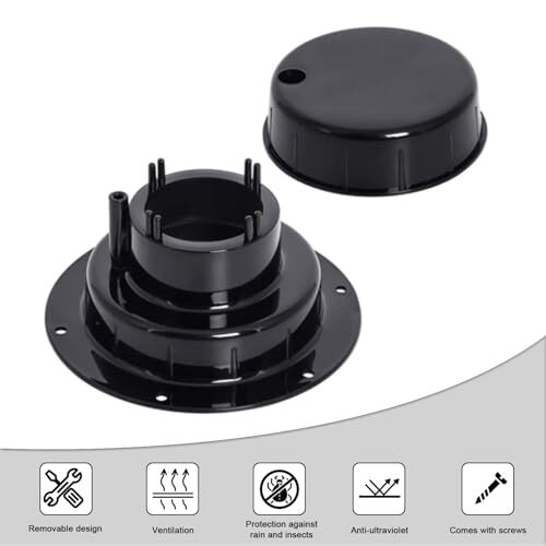 Alreczio RV Plumbing Vent Caps - 3 Pack Black Replacement Covers For 1" To 2-3/8" Pipes, Camper Trailer - View #8
