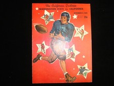 November 3, 1945 Washington State vs. Univ. of California Football Program