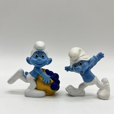 McDonald  s Happy Meal Smurf Figure Lot of 2 Toys Set Bundle
