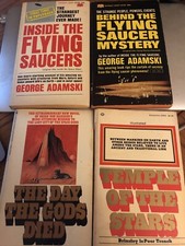 Lot 4 UFO Paperbacks Flying Saucers Day Gods Died Temple Stars Adamski Ernsting