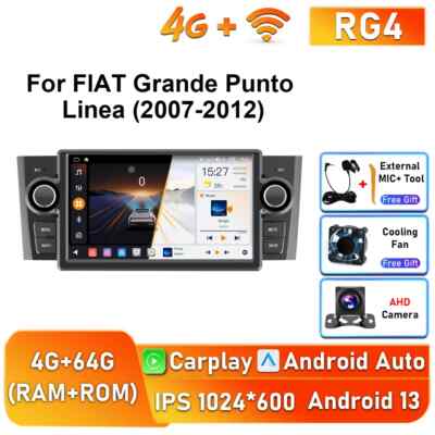 For Fiat Linea Grande Punto 2007-2012 GPS CarPlay Car Radio Multimedia Player