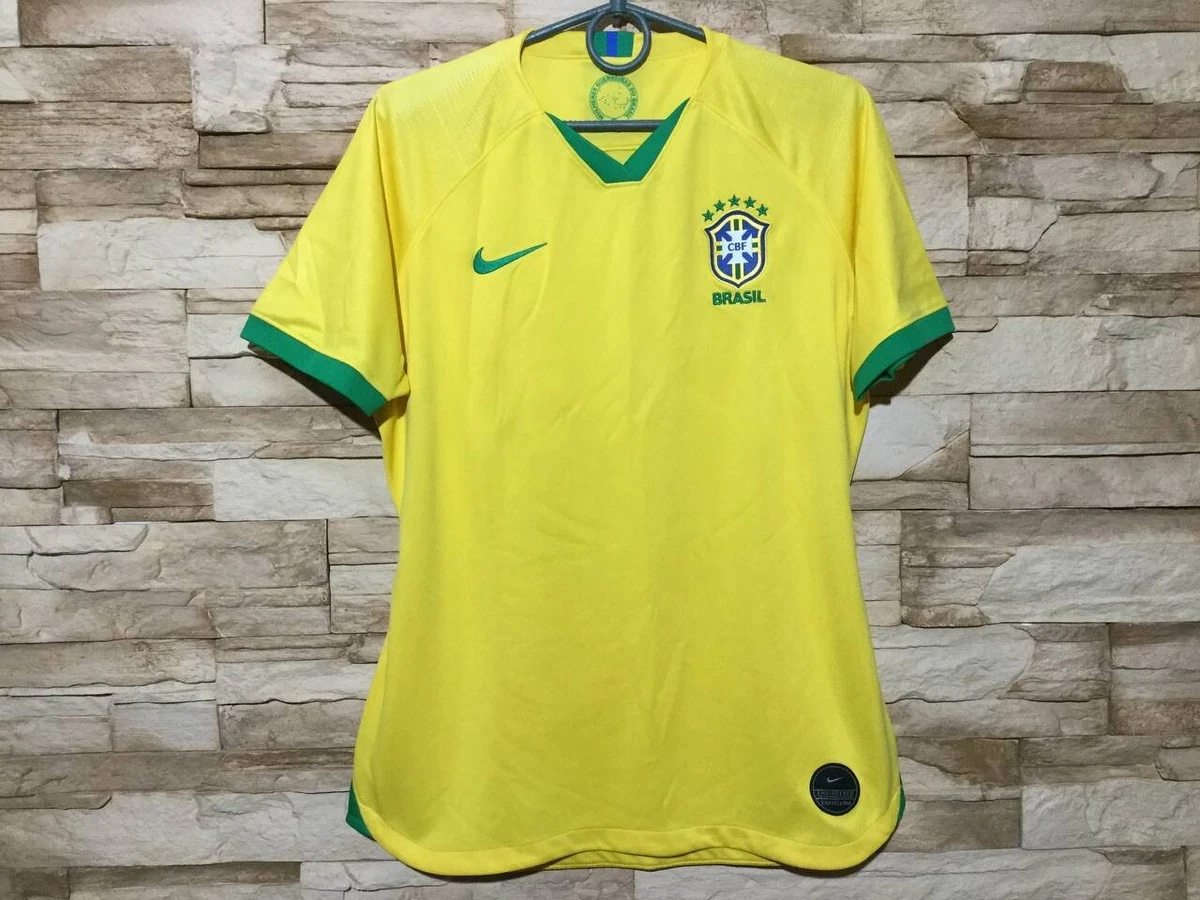 BRAZIL 2019 2020 HOME FOOTBALL SHIRT SOCCER JERSEY NIKE Sz L WOMEN