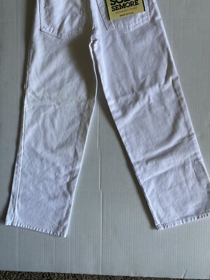 Solo Semore Jeans 28 WHITE NEW Baggy Denim Wide Leg 90s Y2k