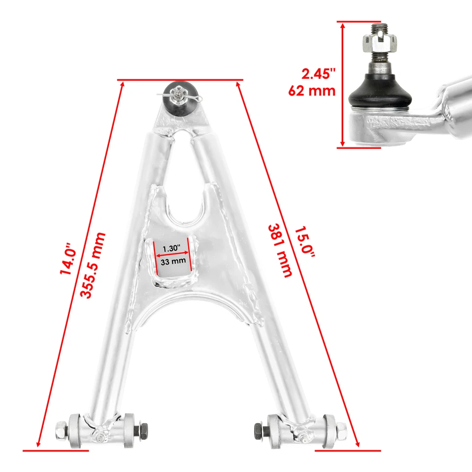 Brazo A delantero inferior derecho para Yamaha Banshee 350 YFZ350 1989-2006 YFZ 350 Foto 2 de 4