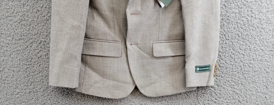Chaqueta elástica clásica B by Brooks Brothers Big Boys 8R marrón/crema muesca solapa Foto 4 de 4