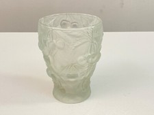 Barolac Joseph Inhalt Art Deco Vase 1934 frosted Cherry Kirschen Czech Glass 30s