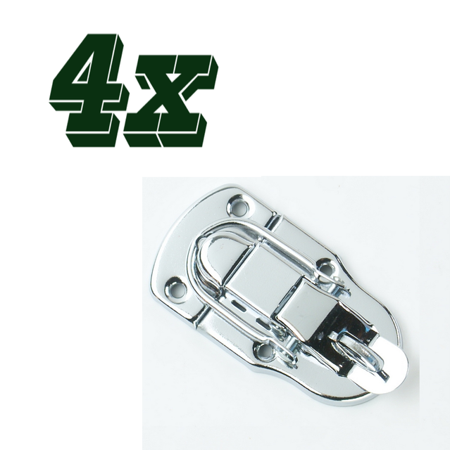 4x Drawbolt Closure Latch for Guitar Case /musical cases, 65x35mm