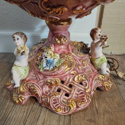 Capodimonte Figural Lamp | Vintage Italian Figurine Lamp | Large, Rare - Picture 4 of 16